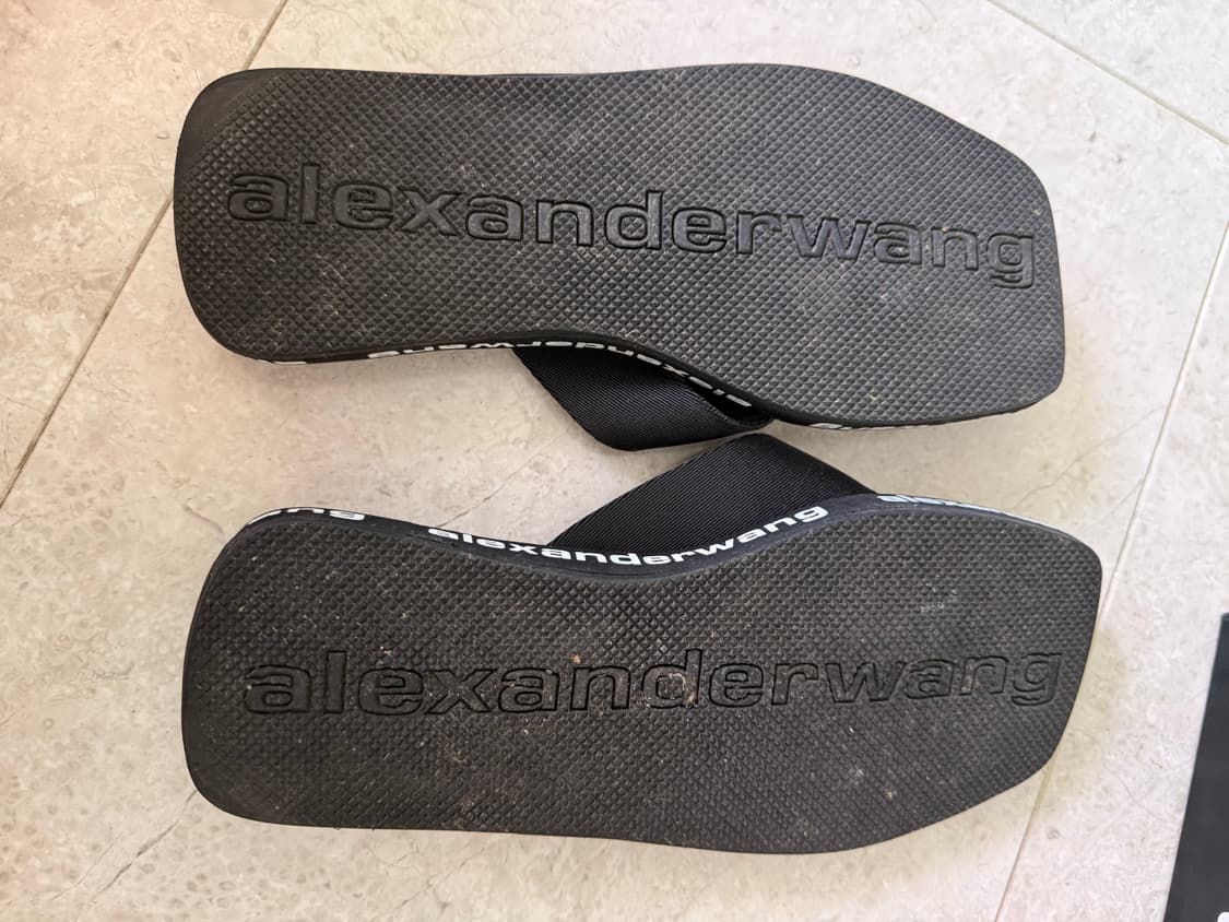 알렉산더 왕 AW 로고 플립플랍 쪼리 블랙 상품이미지3