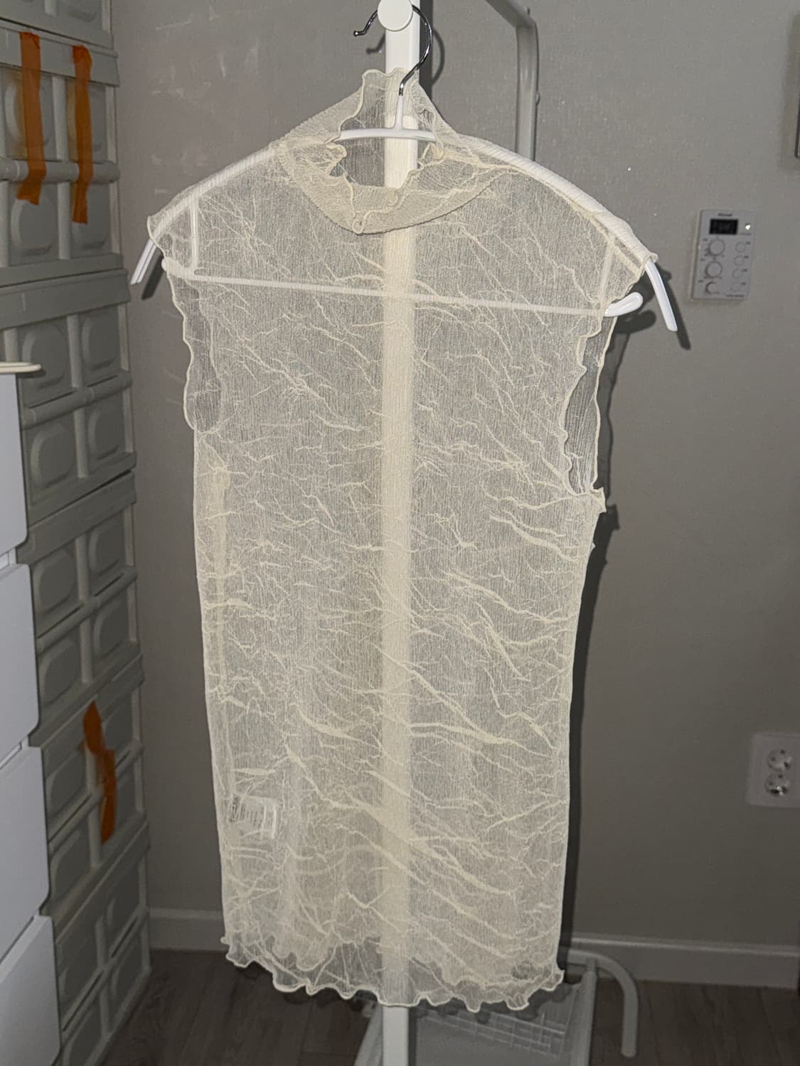 더일마 시스루 슬리브리스 탑 상품이미지2