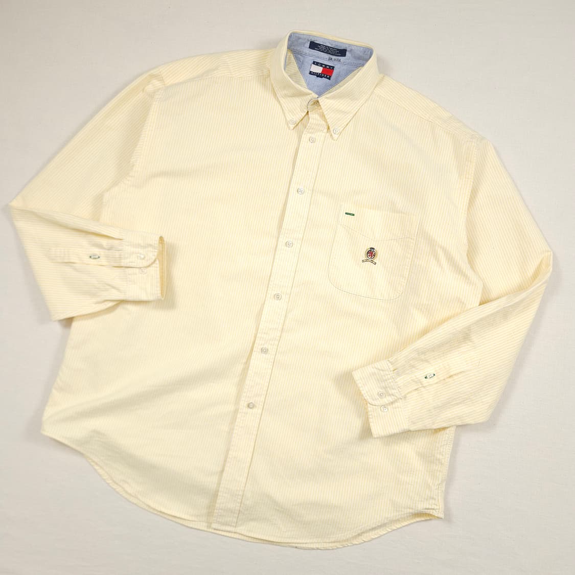 2XL(110) 타미 힐피거 옥스포드 셔츠 옐로우 스트라이프 상품이미지2