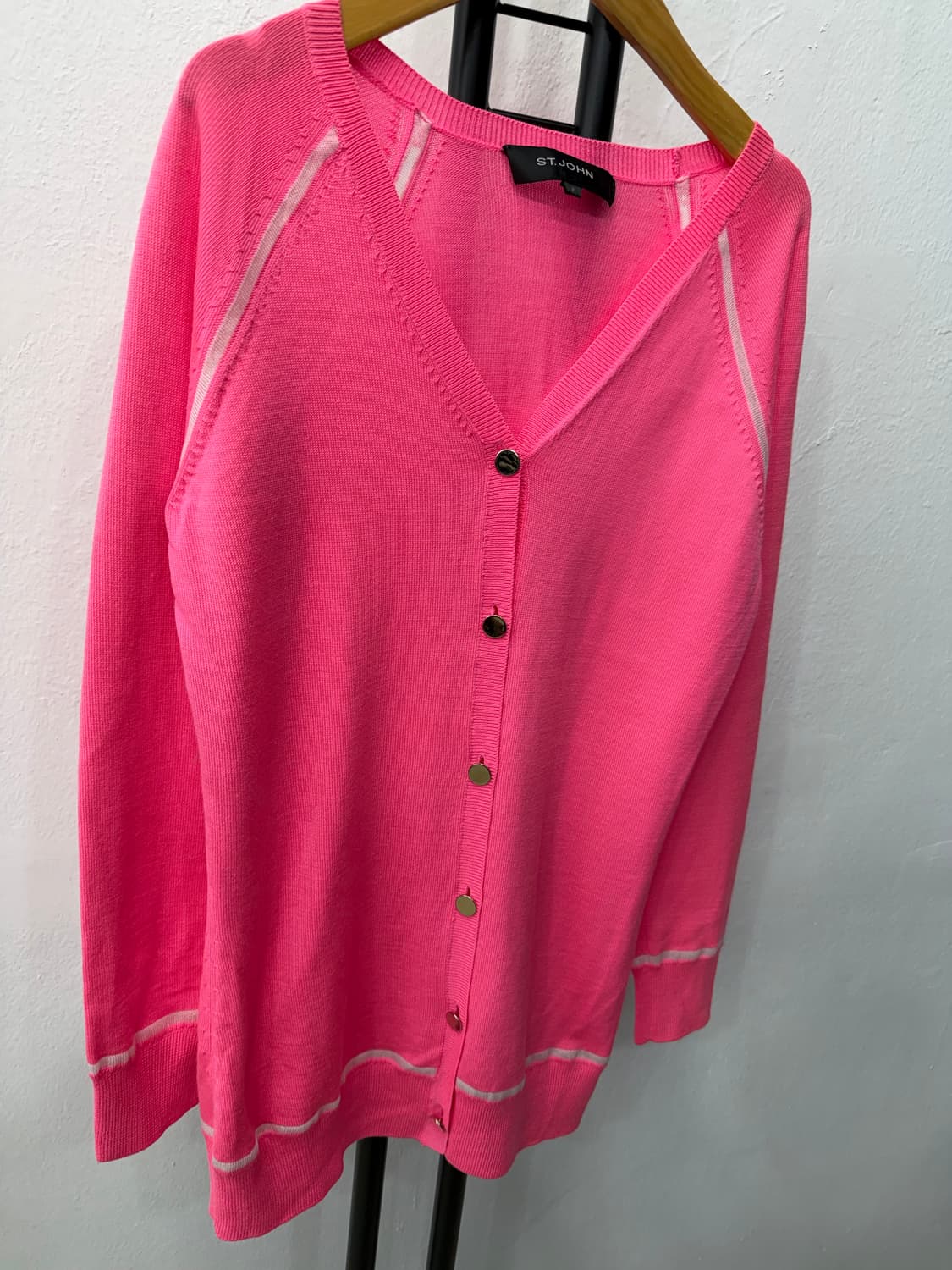 매장판정품) St.John 센존 핑크색 여성 가디건 P 상품이미지2