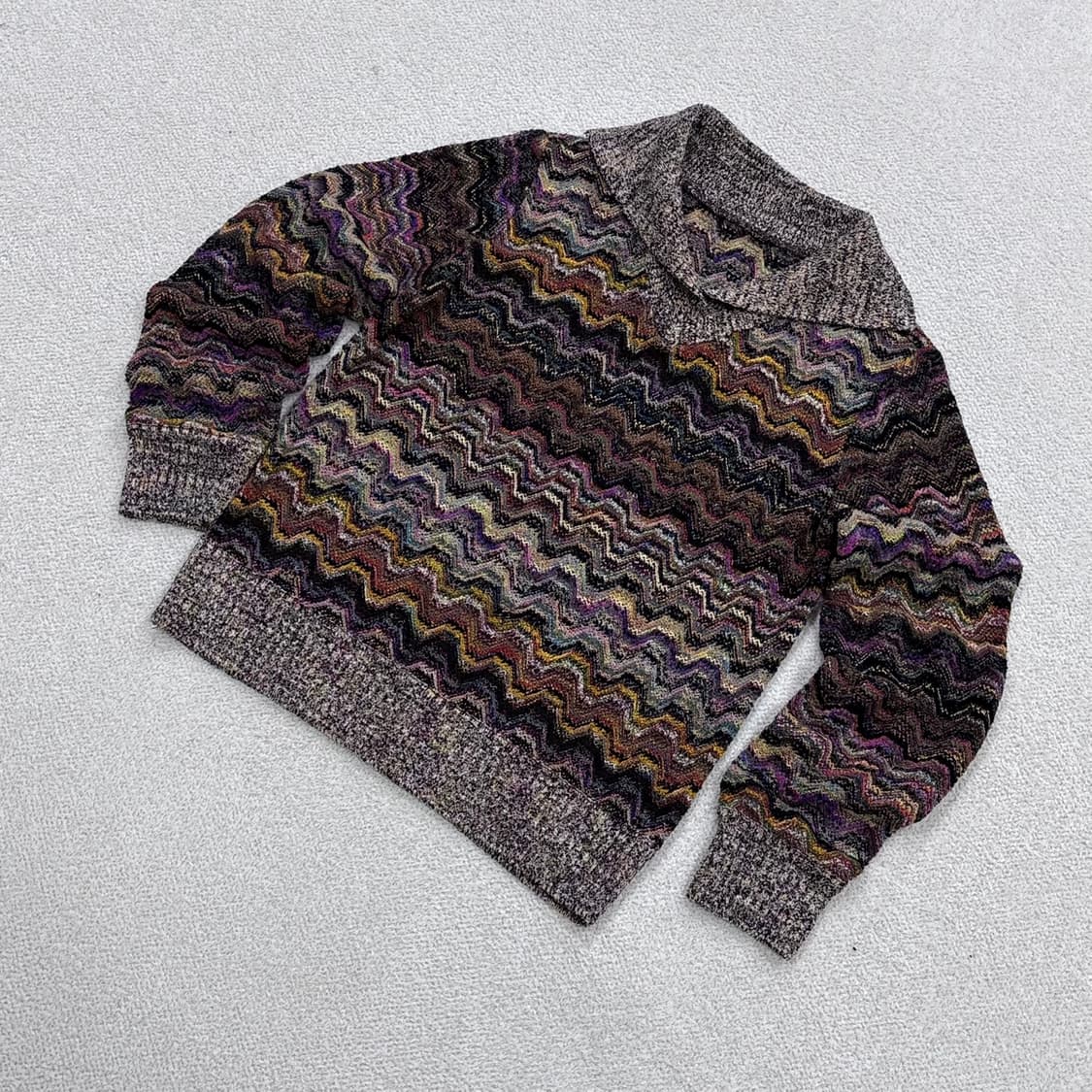 실측확인 미쏘니 하프집업 긴팔 니트 0331E 상품이미지1