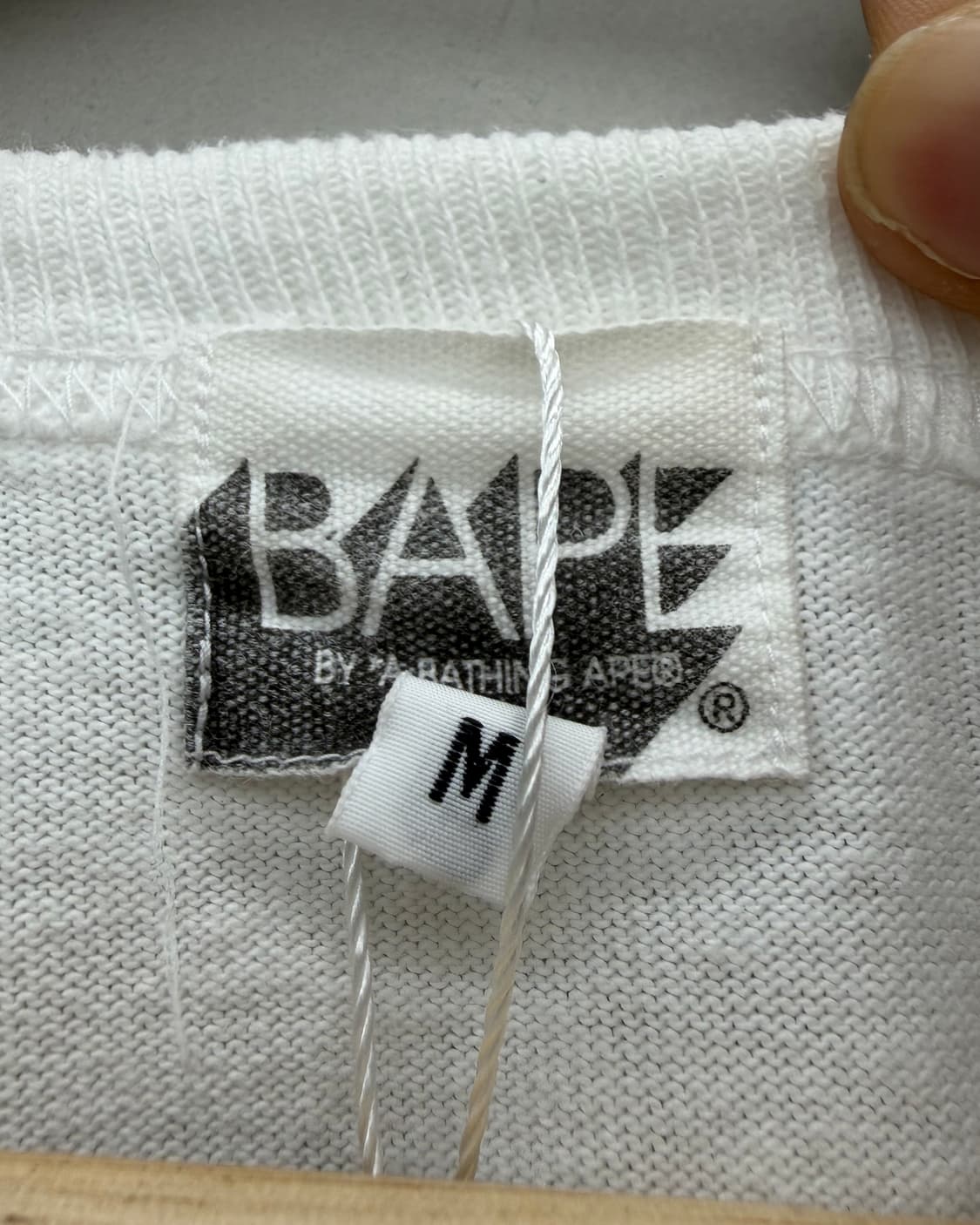 베이프 00s BAPE 로고 반팔 티셔츠 화이트 상품이미지7