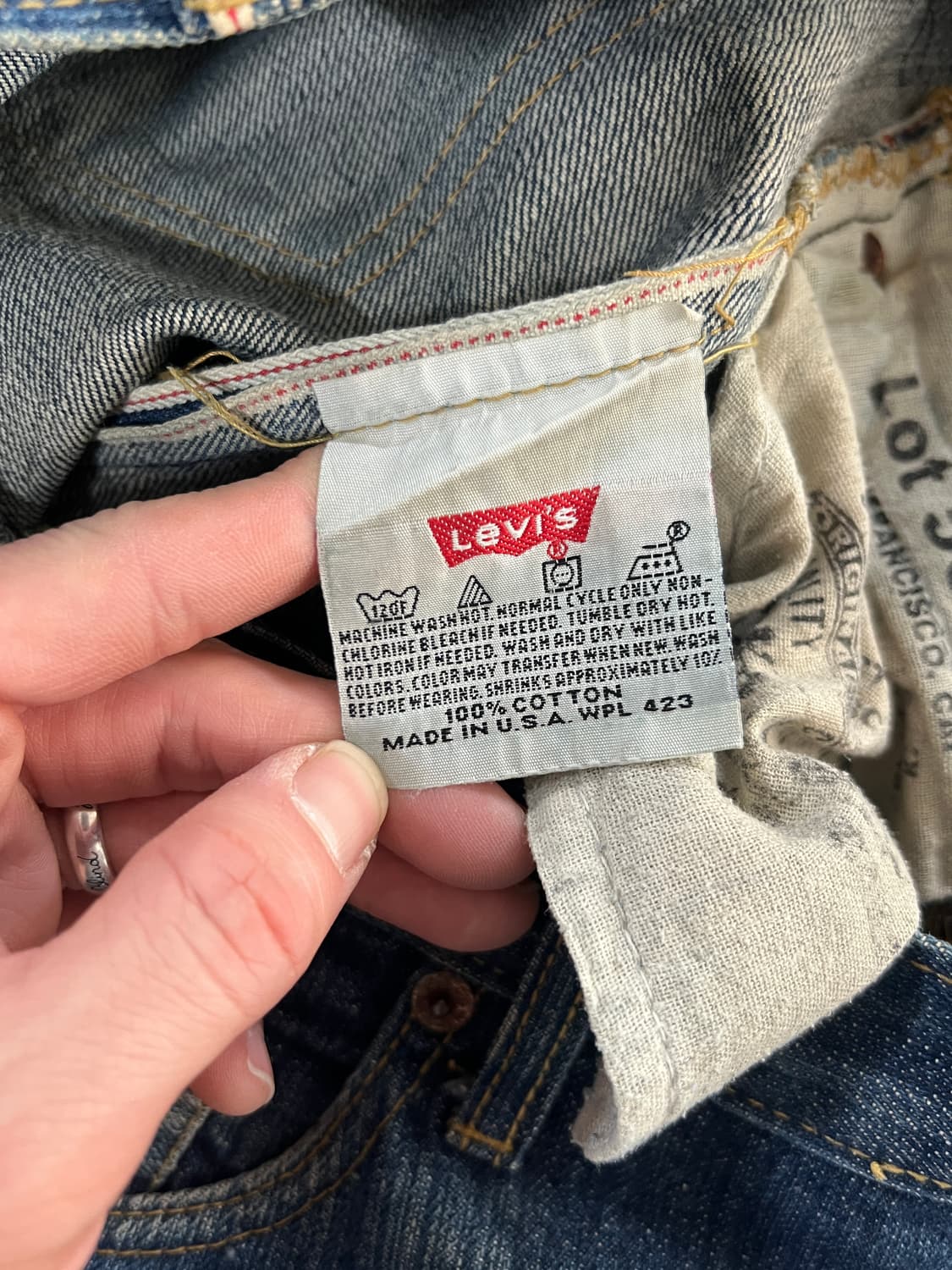 90s USA Levis 리바이스 501 빅E 스트레이트 데님 팬츠 상품이미지8