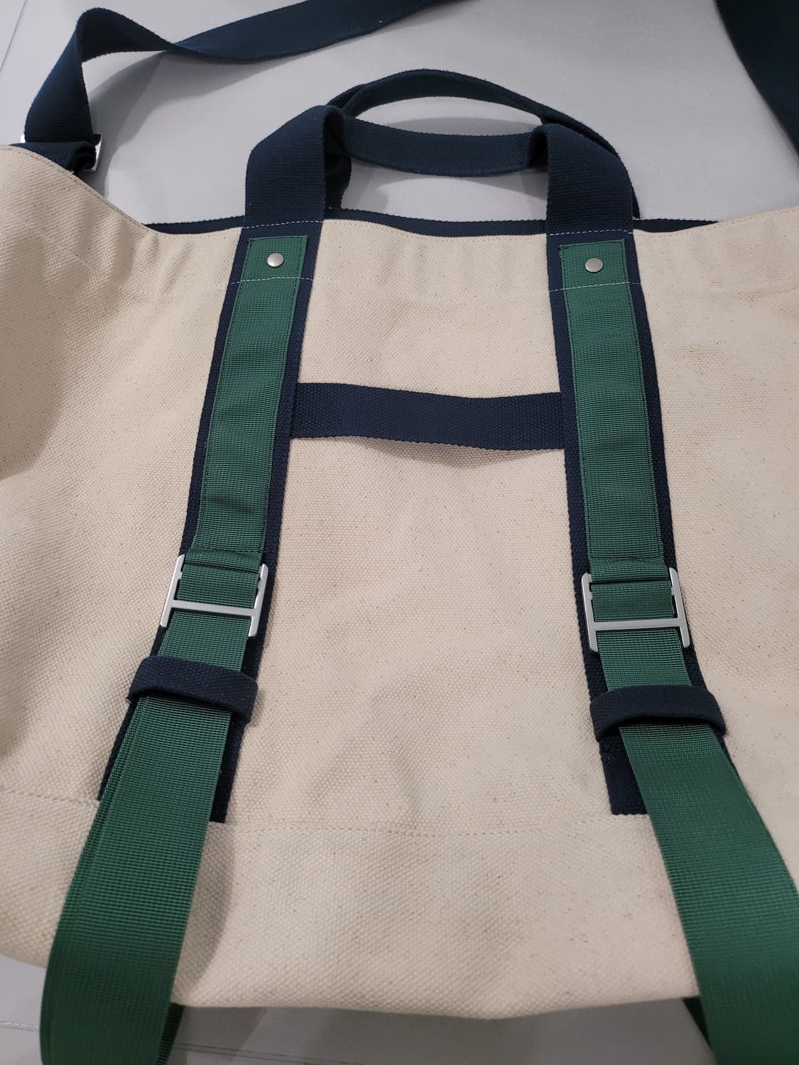 일꼬르소 정품] 일상과 여행을 잇는 감성, 웨빙 배색 캔버스 빅 토트백 상품이미지2