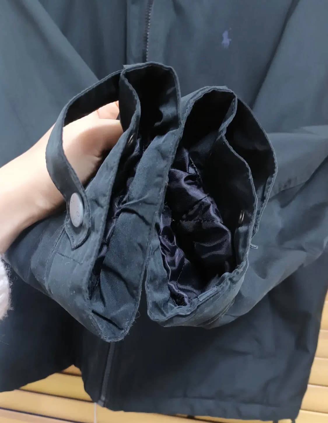 폴로 남성 블랙 블루종점퍼 약기모점퍼 상품이미지6