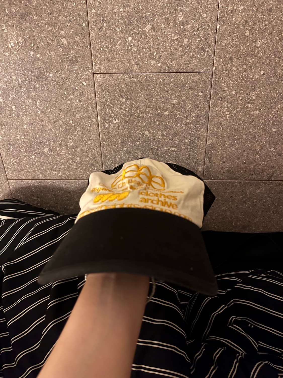 Aeae 매쉬 볼캡 모자 옐로우블랙 상품이미지1