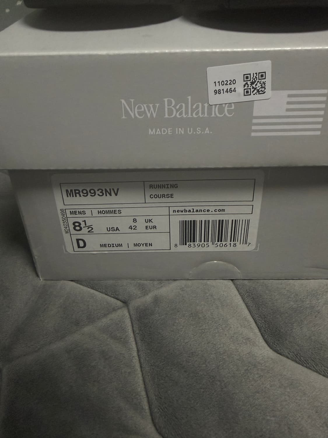 뉴발란스 993 네이비 265 실착 1회 상품이미지5