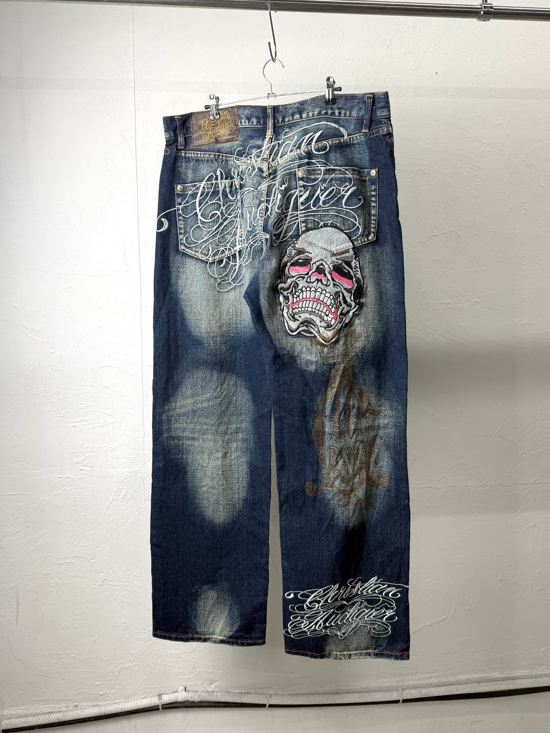 크리스찬 오디저 스컬 데님 팬츠 상품이미지1