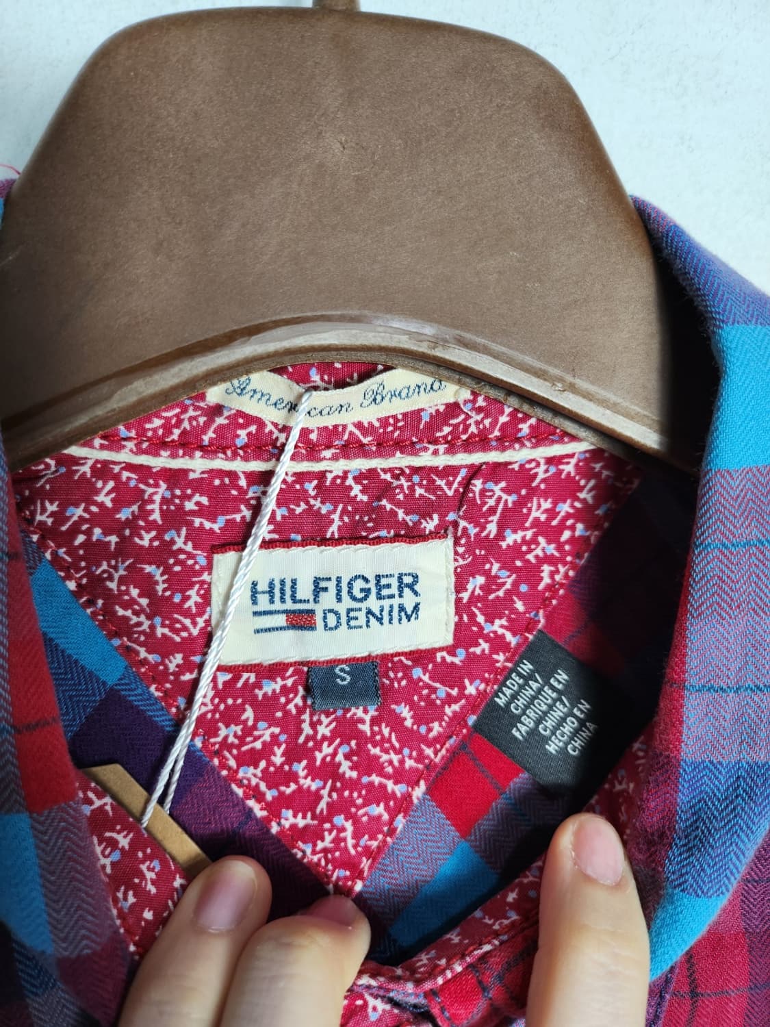 S 타미 힐피거 데님 체크 플란넬 셔츠 상품이미지2