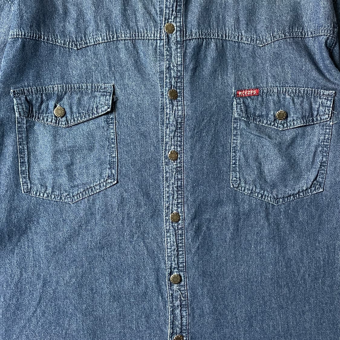 UNKNOWN 빈티지 데님 코튼셔츠 A00424 상품이미지3