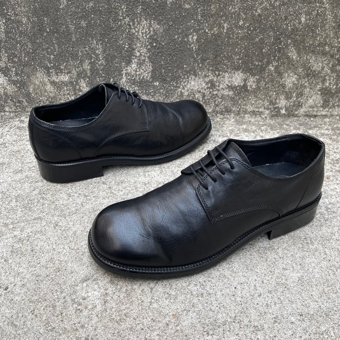 [270] 야세 우든 더비 슈즈 카우하이드 블랙 상품이미지3