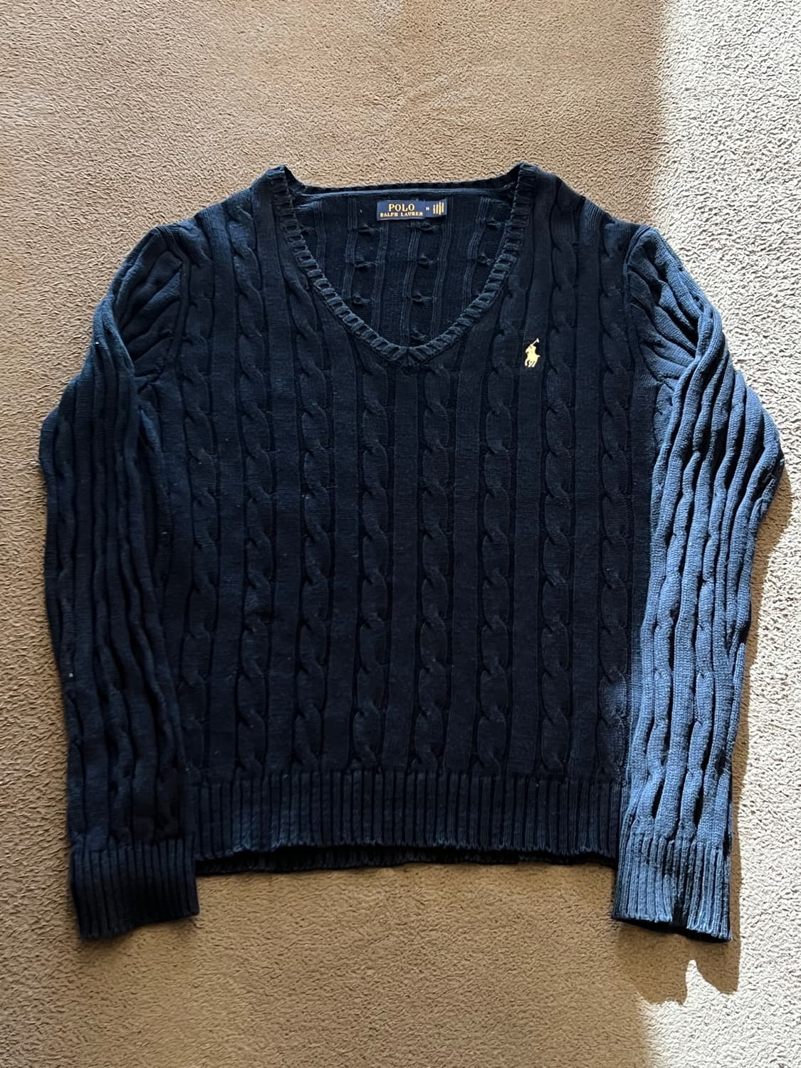 폴로 랄프로렌 꽈배기 브이넥 니트 처분  상품이미지1