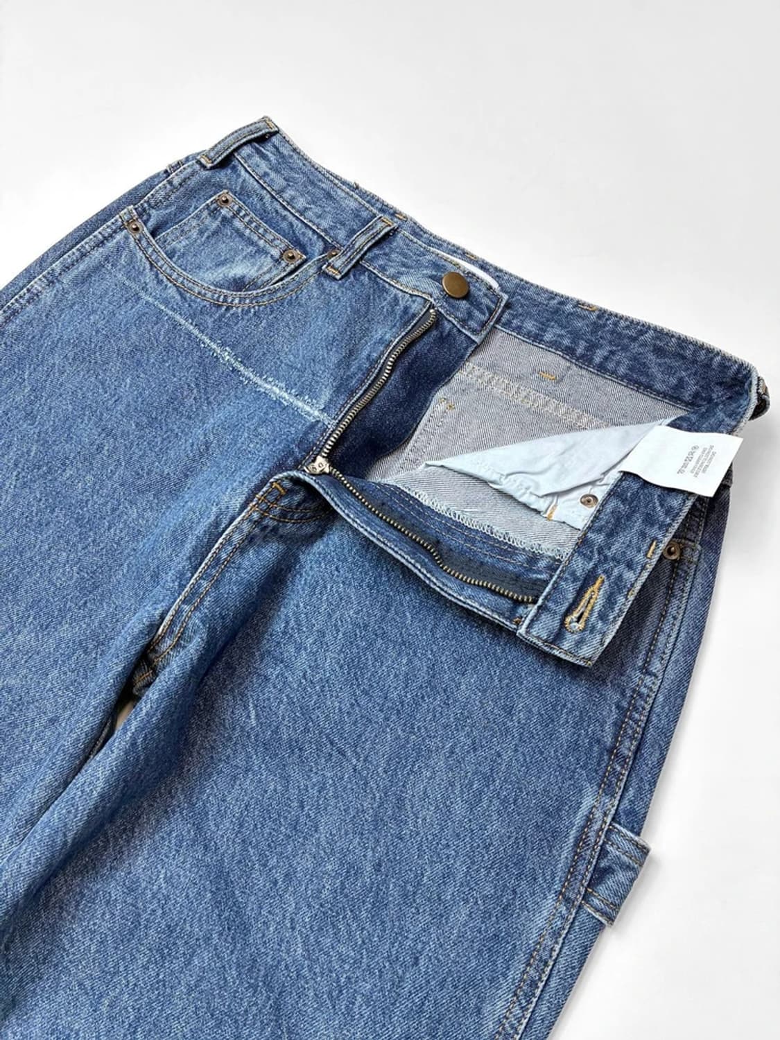 리본빛 RIBBONBIT 루즈 테이퍼드 데님 팬츠 PN5350 상품이미지3