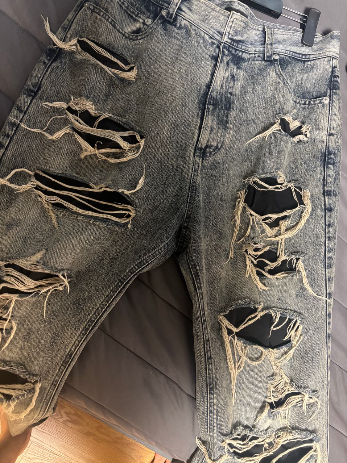 OMO 디스트레스드 플레어드 진 데님  상품이미지2