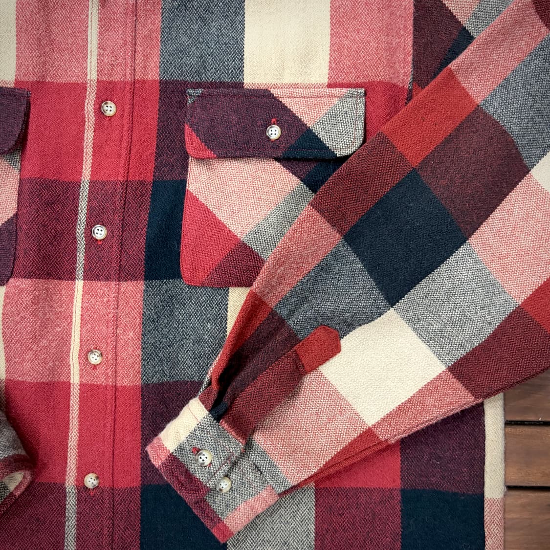 Omphalos 플란넬 체크 셔츠 (XL) 상품이미지4