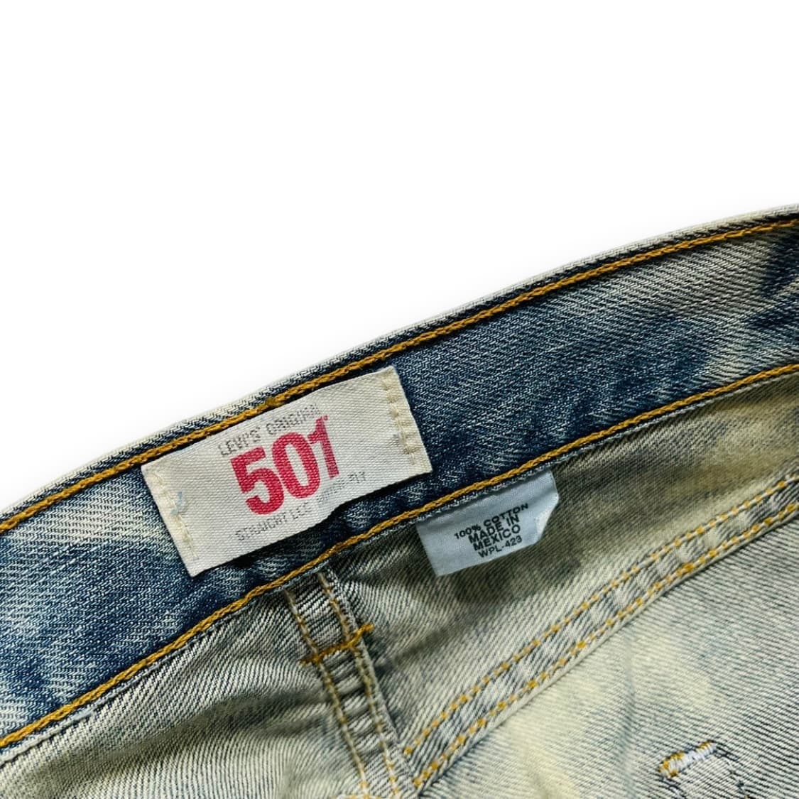 리바이스 501 블리치드 워싱 빈티지 데님 팬츠 상품이미지6