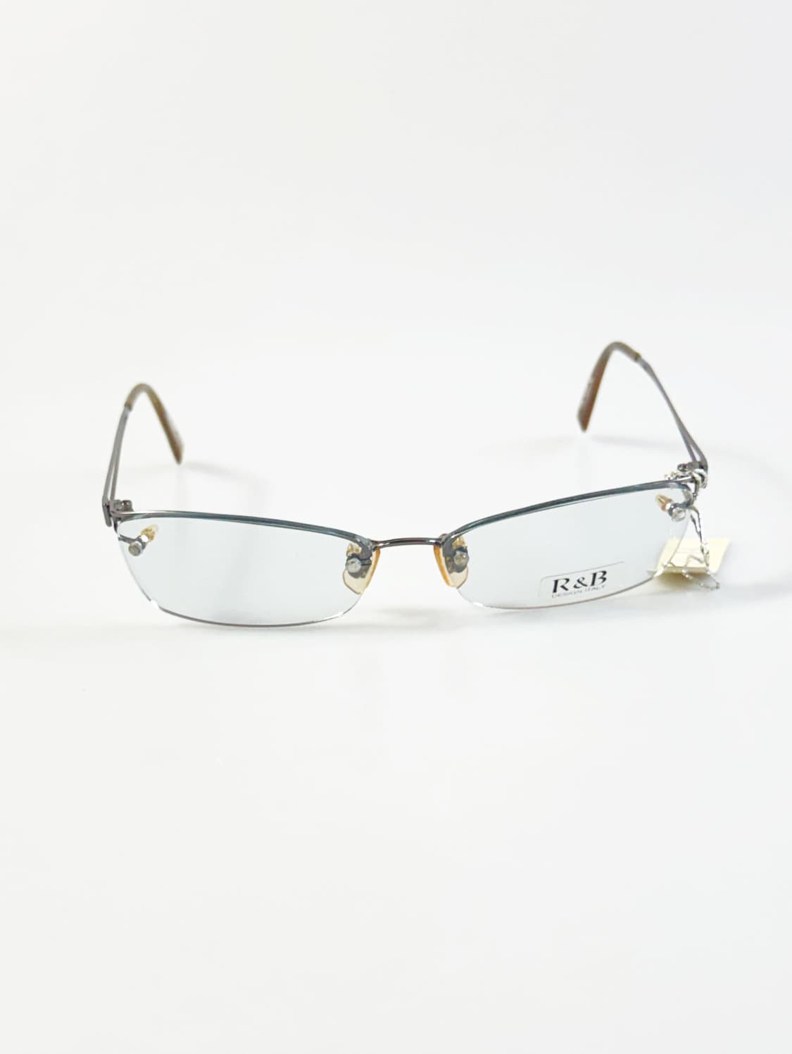 R&B EYEWEAR 무테 스퀘어 메탈 프레임 빈티지 안경 상품이미지2