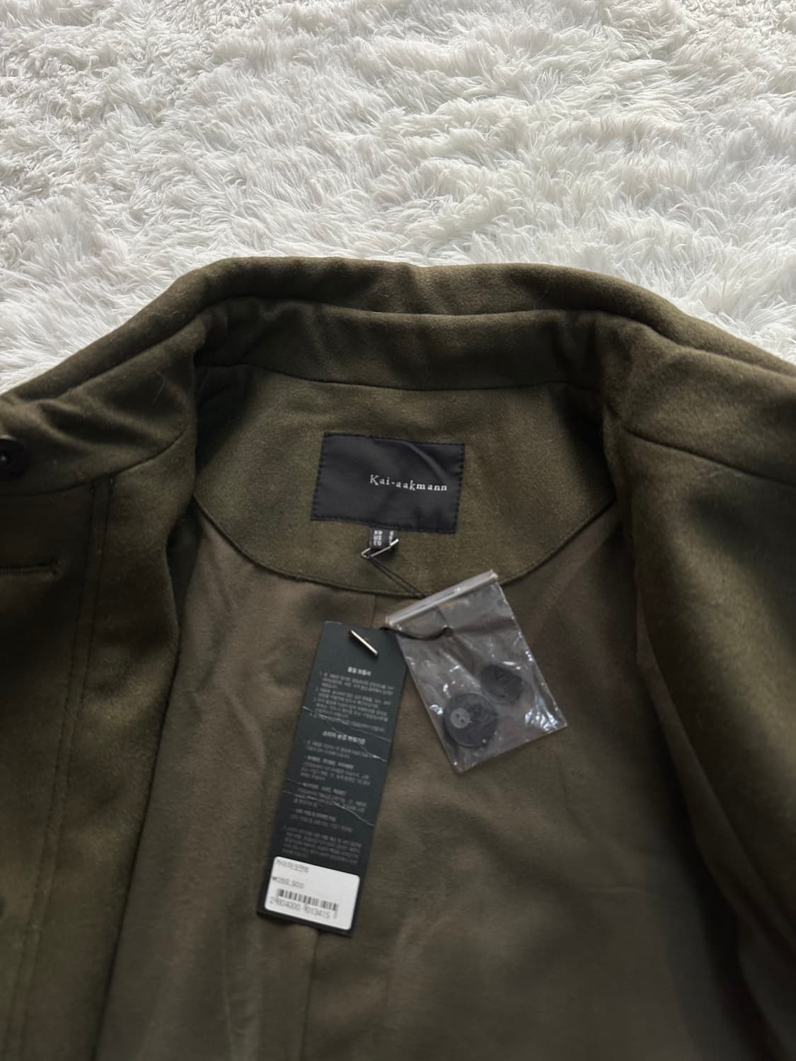 카이아크만 배색 코트 8사이즈 S 상품이미지3