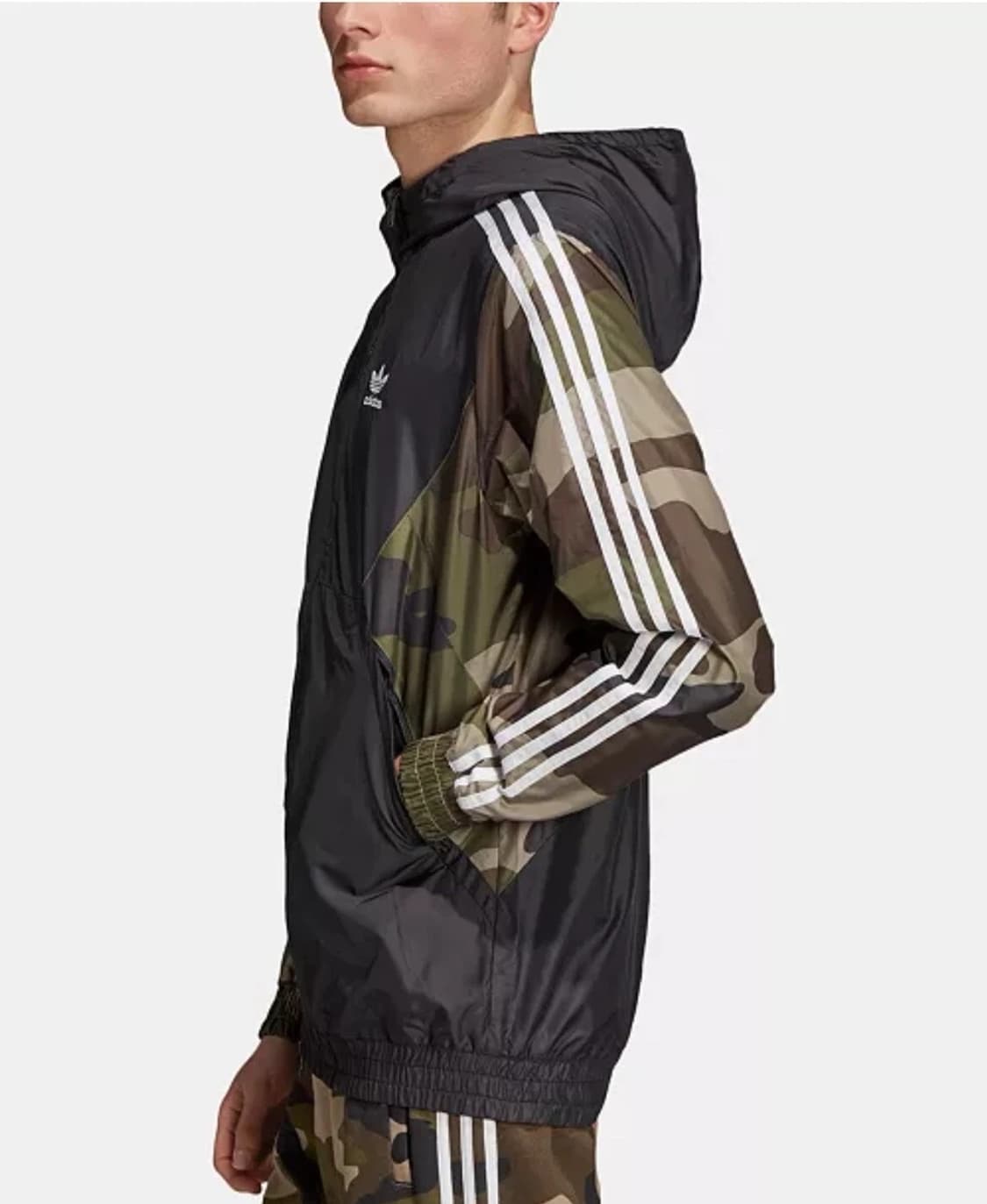 아디다스 카모 삼선 윈드브레이커 L 상품이미지3