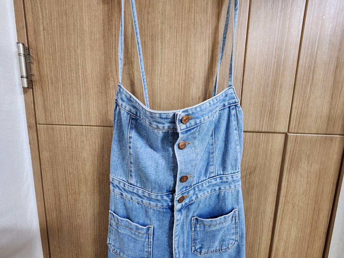 (XS)여성 STANDING 데님 오버롤 점프수트 상품이미지2