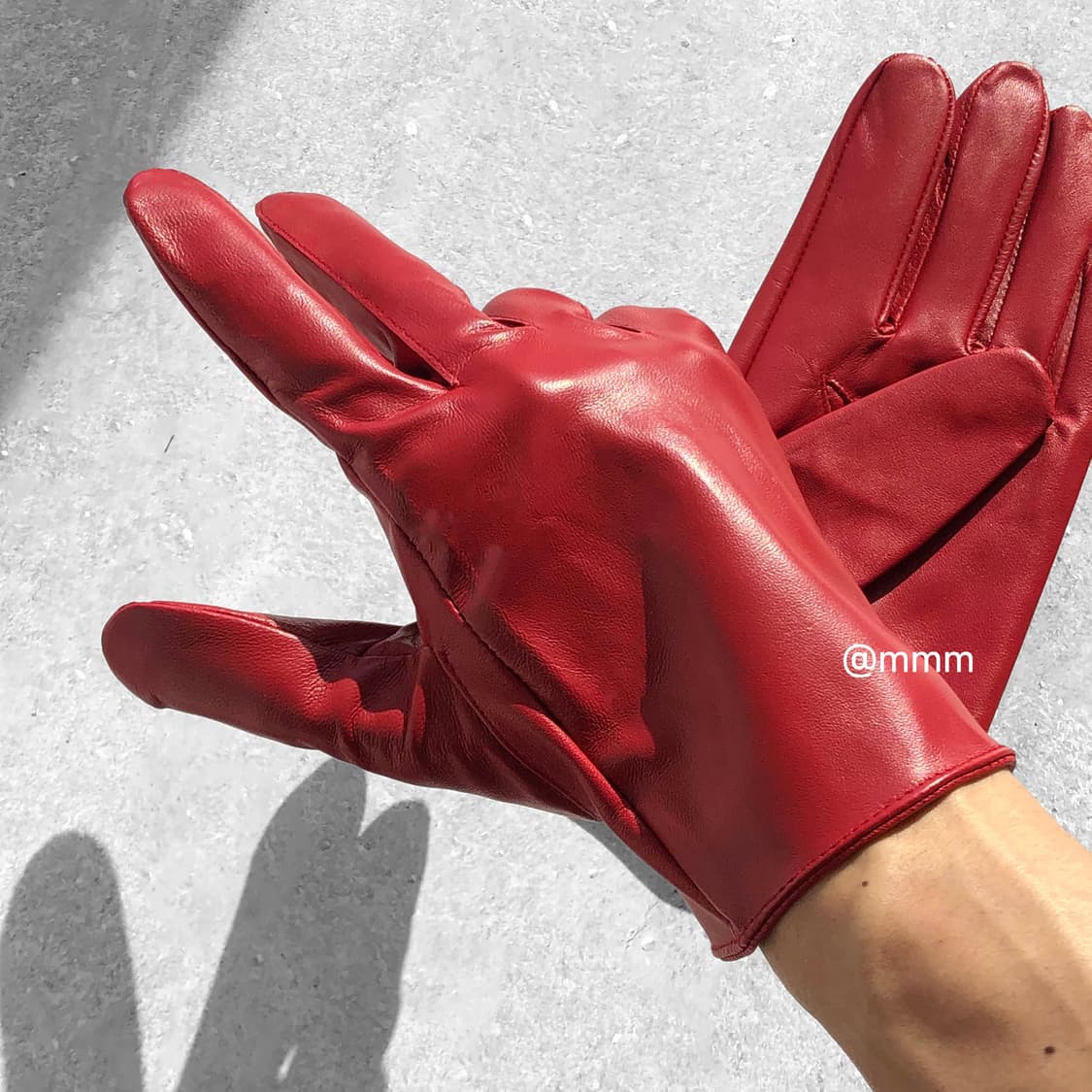 [Unisex] 램스킨 가죽 장갑 레드 상품이미지1