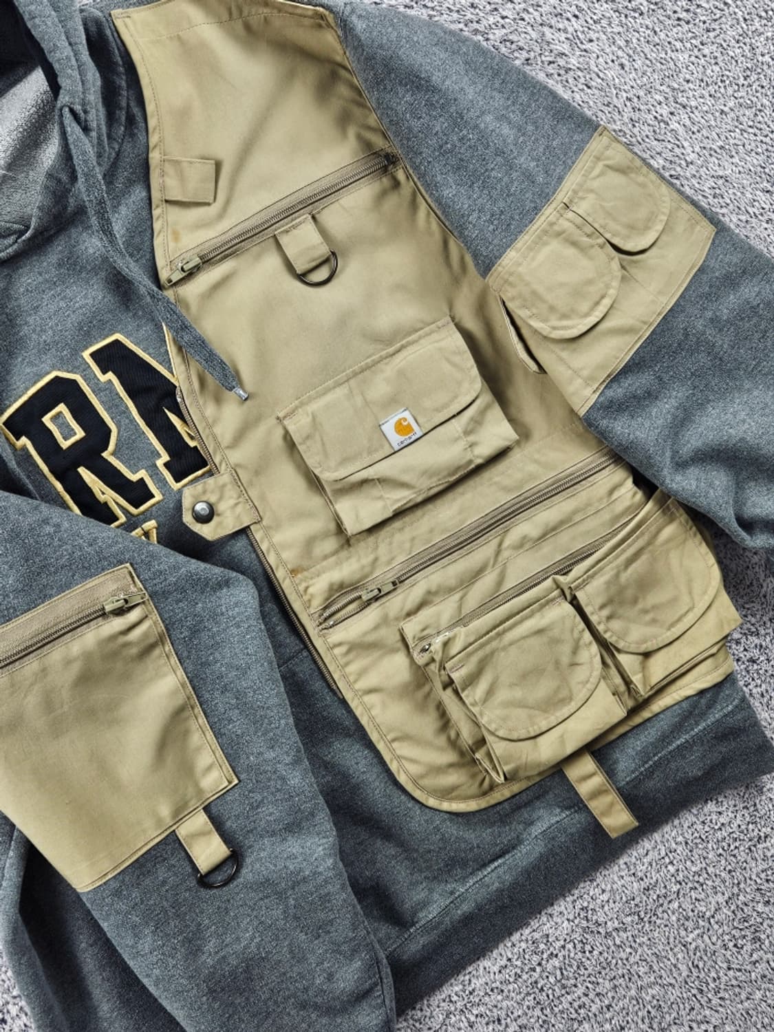 칼하트 X ARMY 워크베스트 커스텀 후드티셔츠 ( L추정 )/11189 상품이미지8