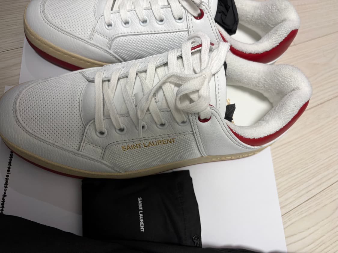 생로랑 SL61 화이트 레드 스니커즈 41(260) 상품이미지5