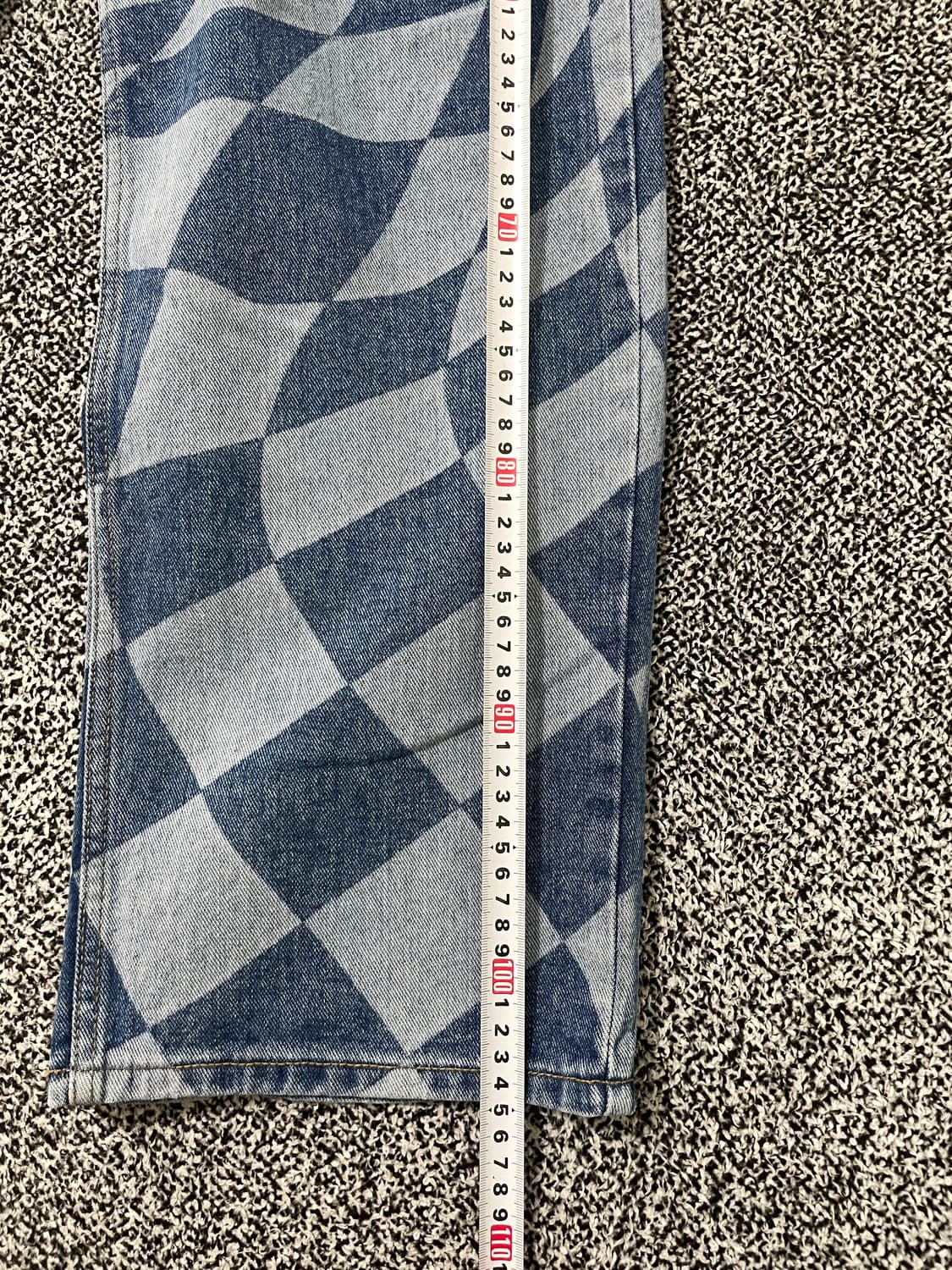 빈티지9. NOMANUAL 노메뉴얼 DT체커보드 데님 팬츠 청바지 상품이미지6