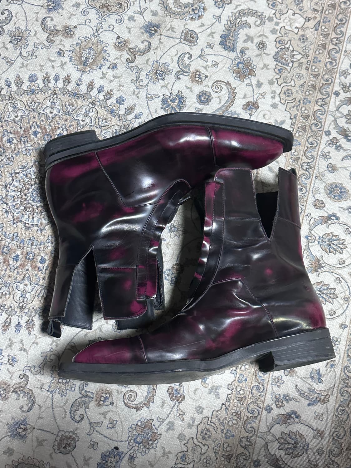 네거티브쓰리 스퀘어토 부츠 270 / 유니크 다크버건디 엔지니어부츠 상품이미지1