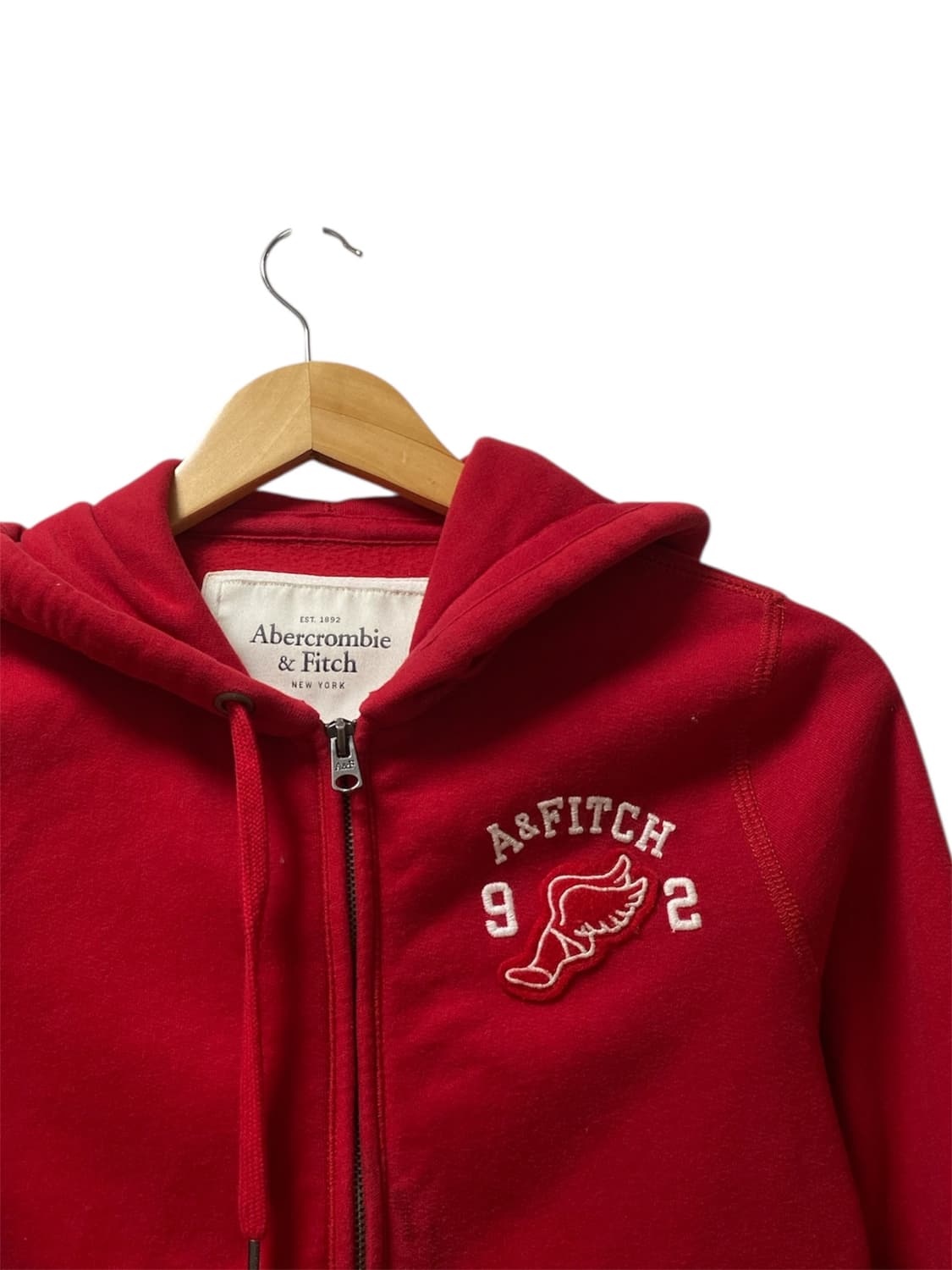  아베크롬비 기모 레드 후드집업 S 상품이미지3