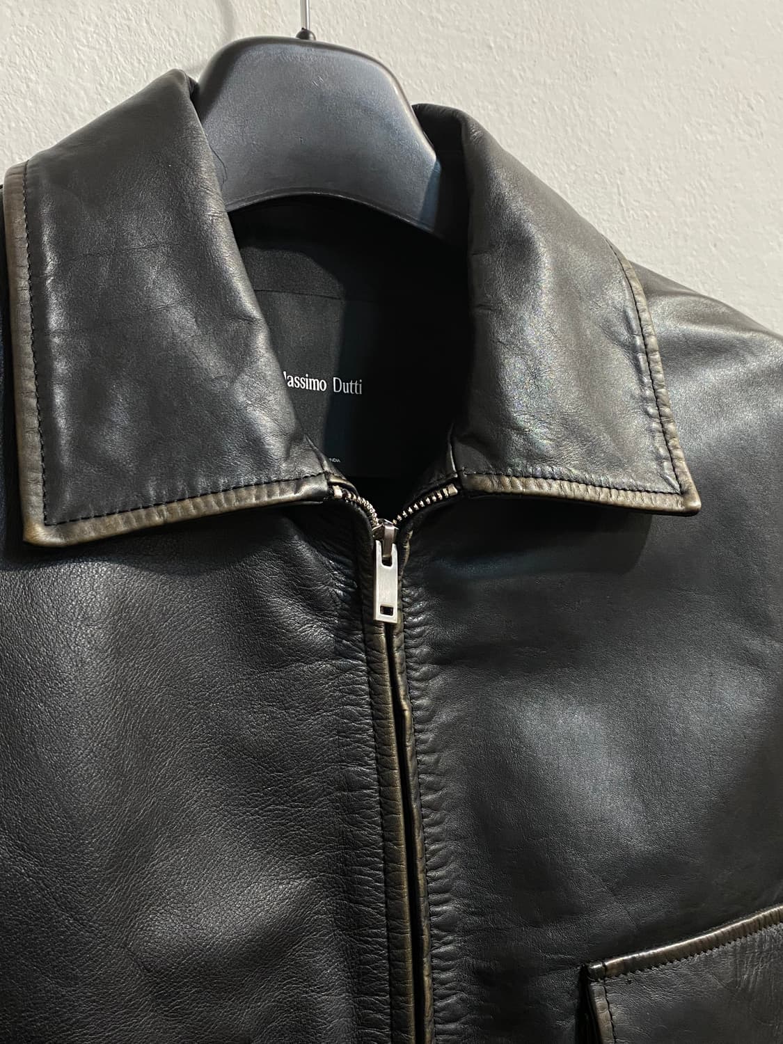 마시모두띠 레더 집업 자켓 상품이미지5