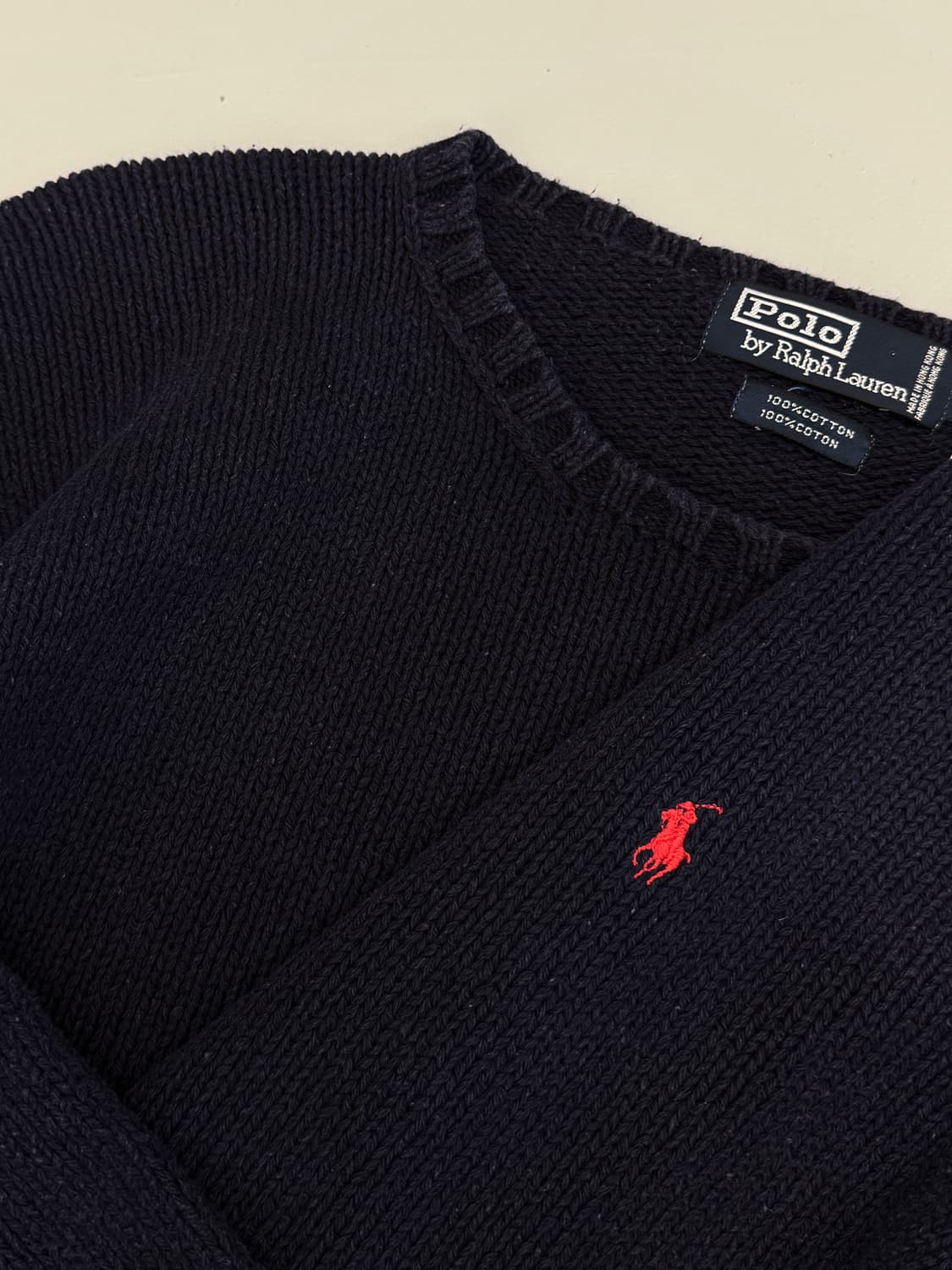 폴로 랄프로렌 루즈핏 90‘s 해비코튼 딥네이비 니트 상품이미지2