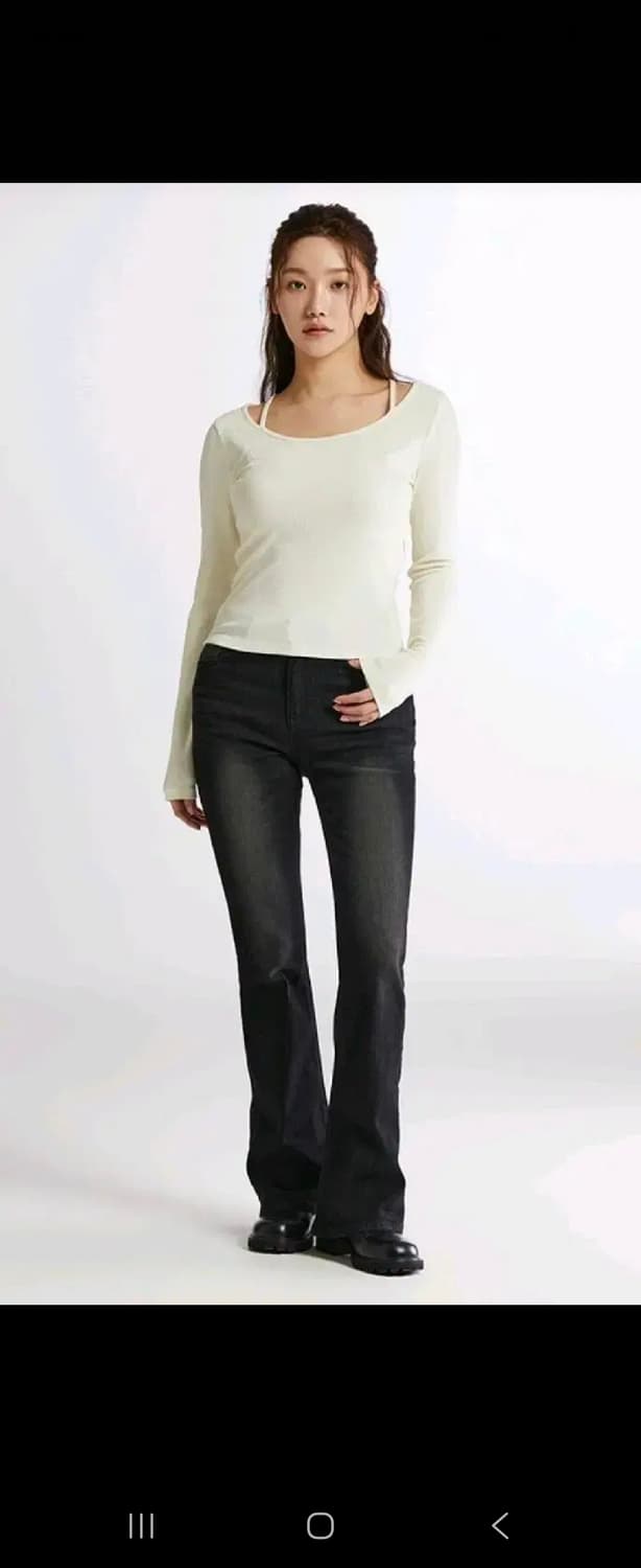 스파오 빈티지 롱 부츠컷 진 상품이미지1