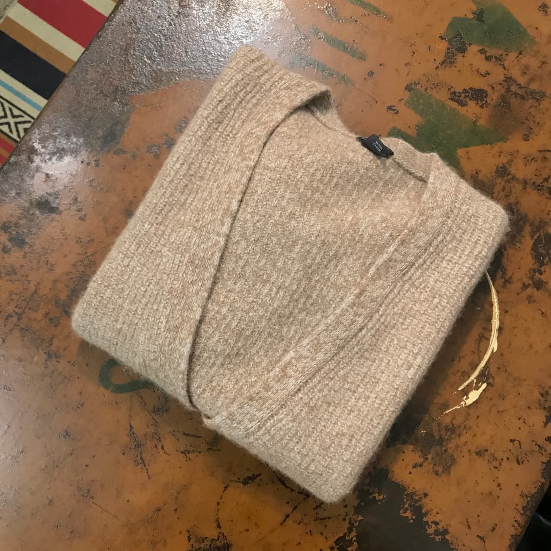 클럽 모나코 베이지 보카시 울 스웨이드 패치 가디건 여성 55 사이즈 상품이미지1