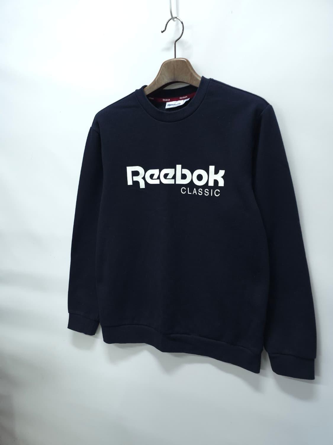 리복 남성 클래식 빅로고 기모 맨투맨 네이비 (L사이즈) 상품이미지2