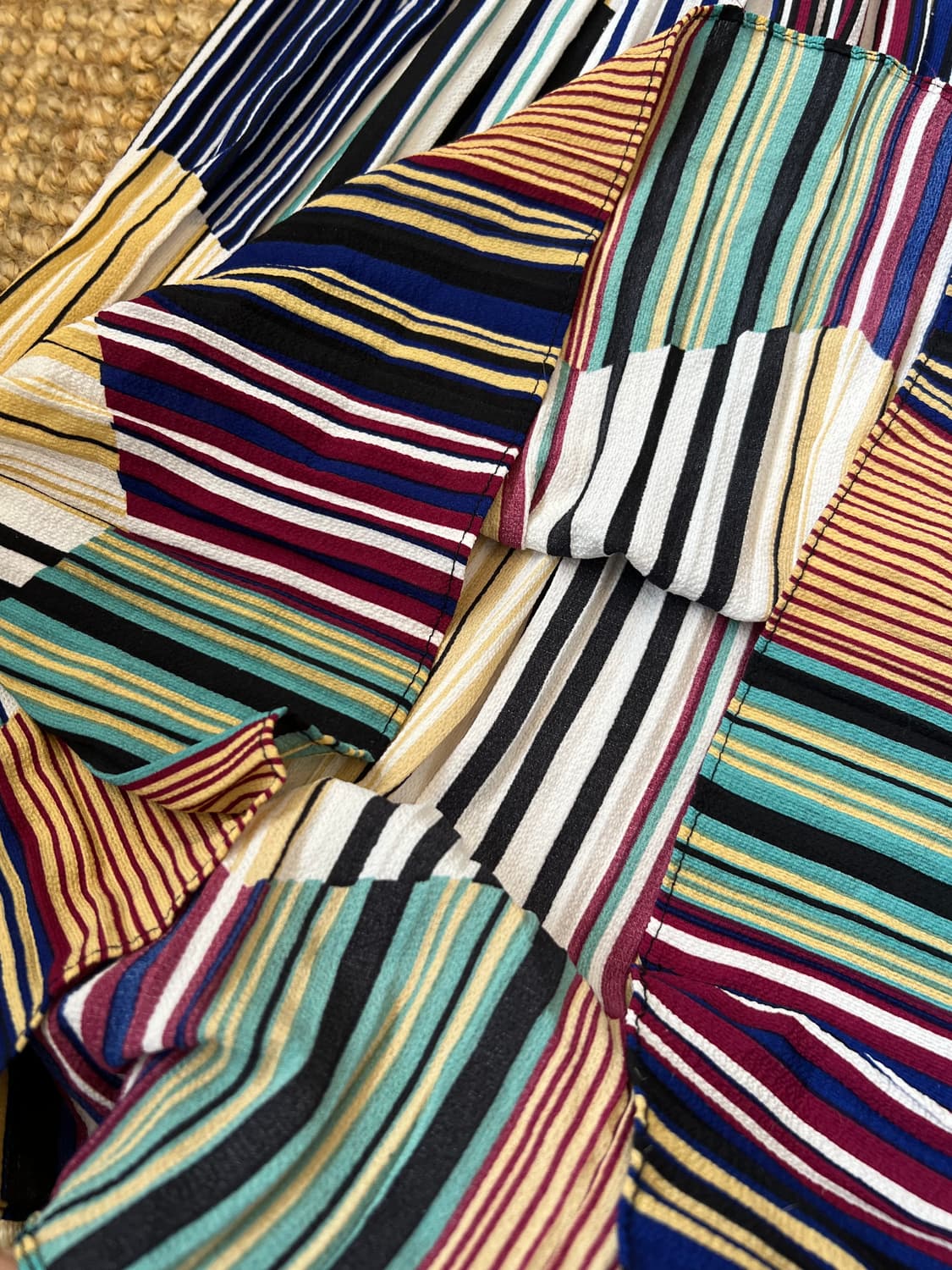 쇼핑몰 여성 에스닉 스트라이프 플리츠팬츠 플리츠바지 상품이미지4