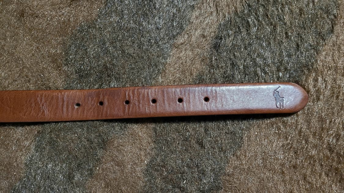 폴로 랄프로렌 남성용 다크 브라운 가죽벨트 상품이미지9