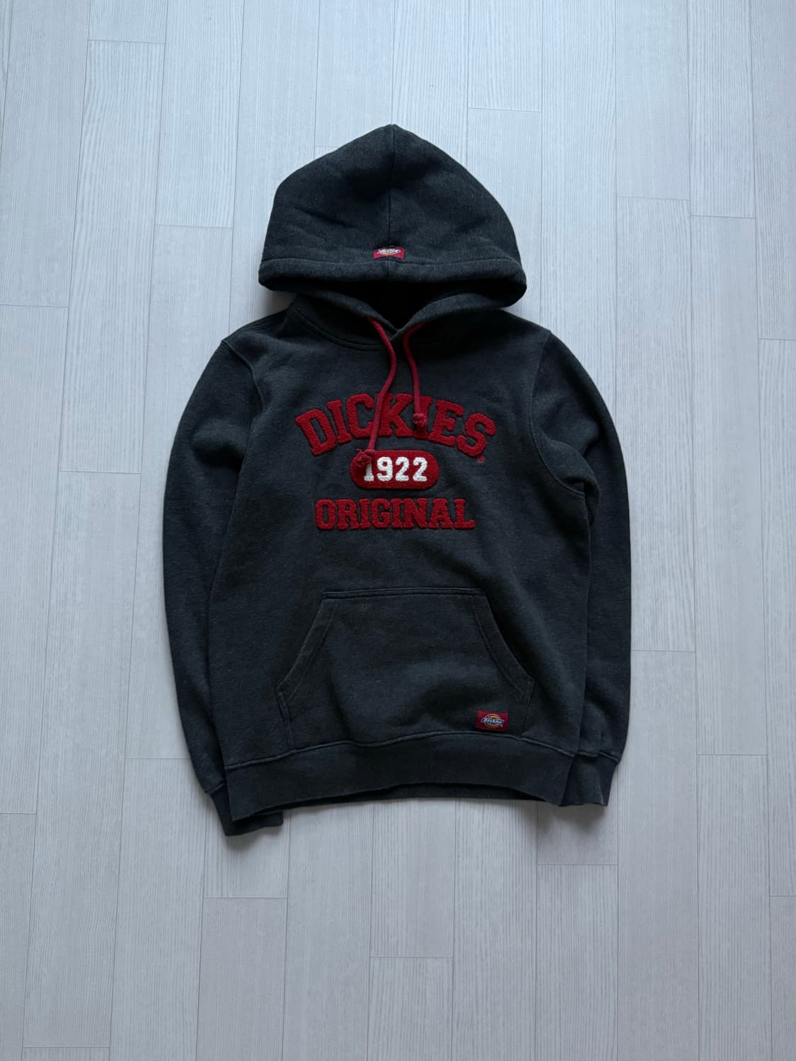 디키즈 중앙 자수 로고 차콜 후드티 상품이미지5