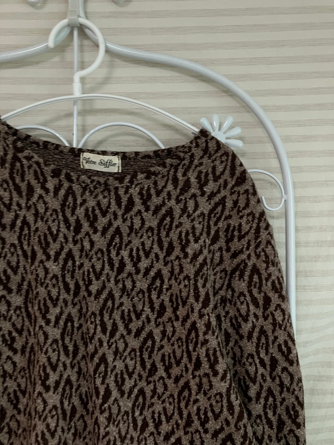 빈티지 호피 라운드 니트 y2k 스트릿 갸루 펑키 일본빈티지578 상품이미지3