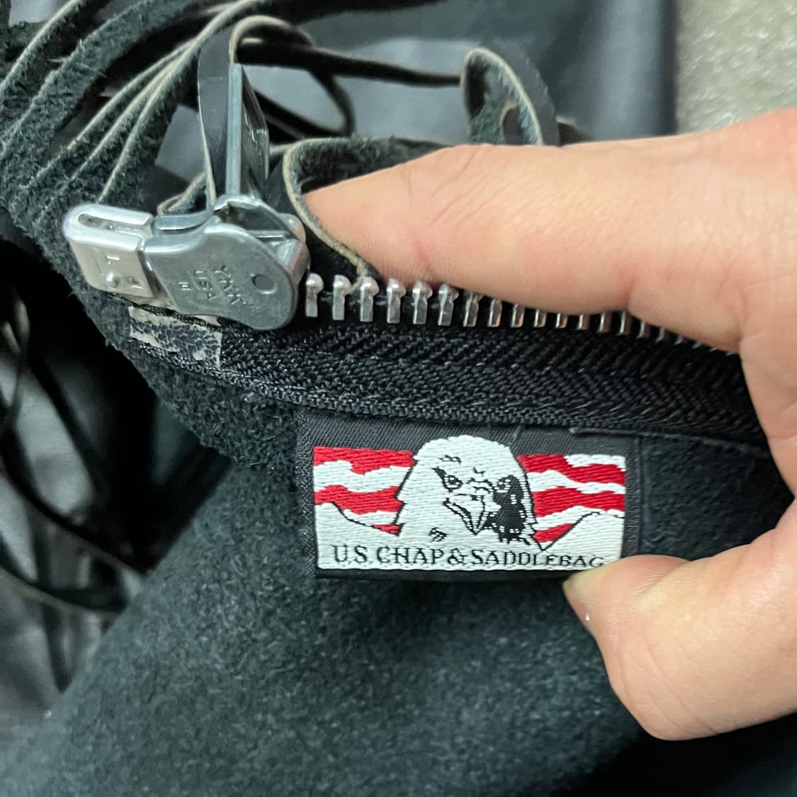 80-90s 빈티지 프린지 가죽 챕스 (~30“) 상품이미지6