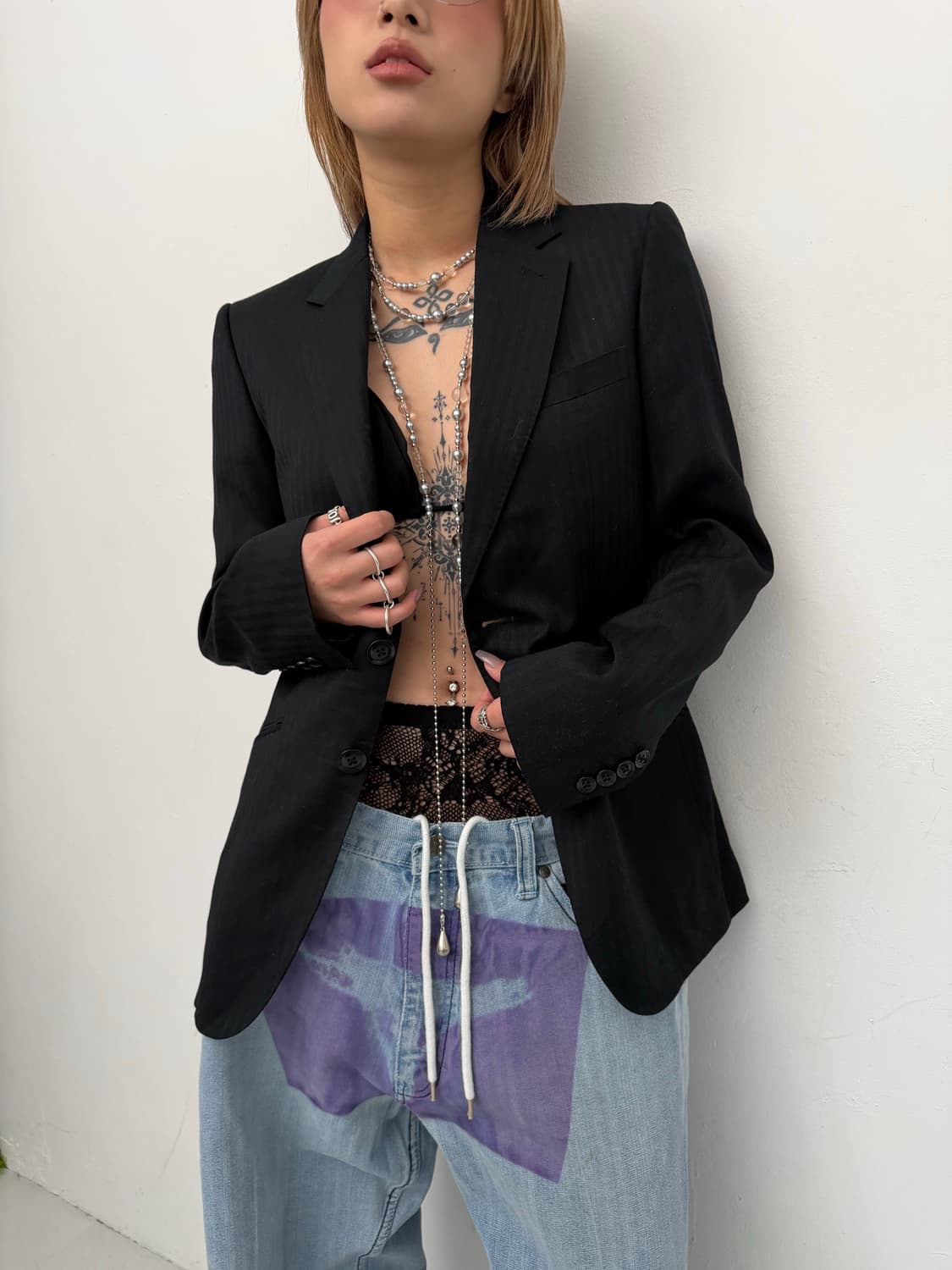 BOYCOTT 스트라이프 블레이저  상품이미지1