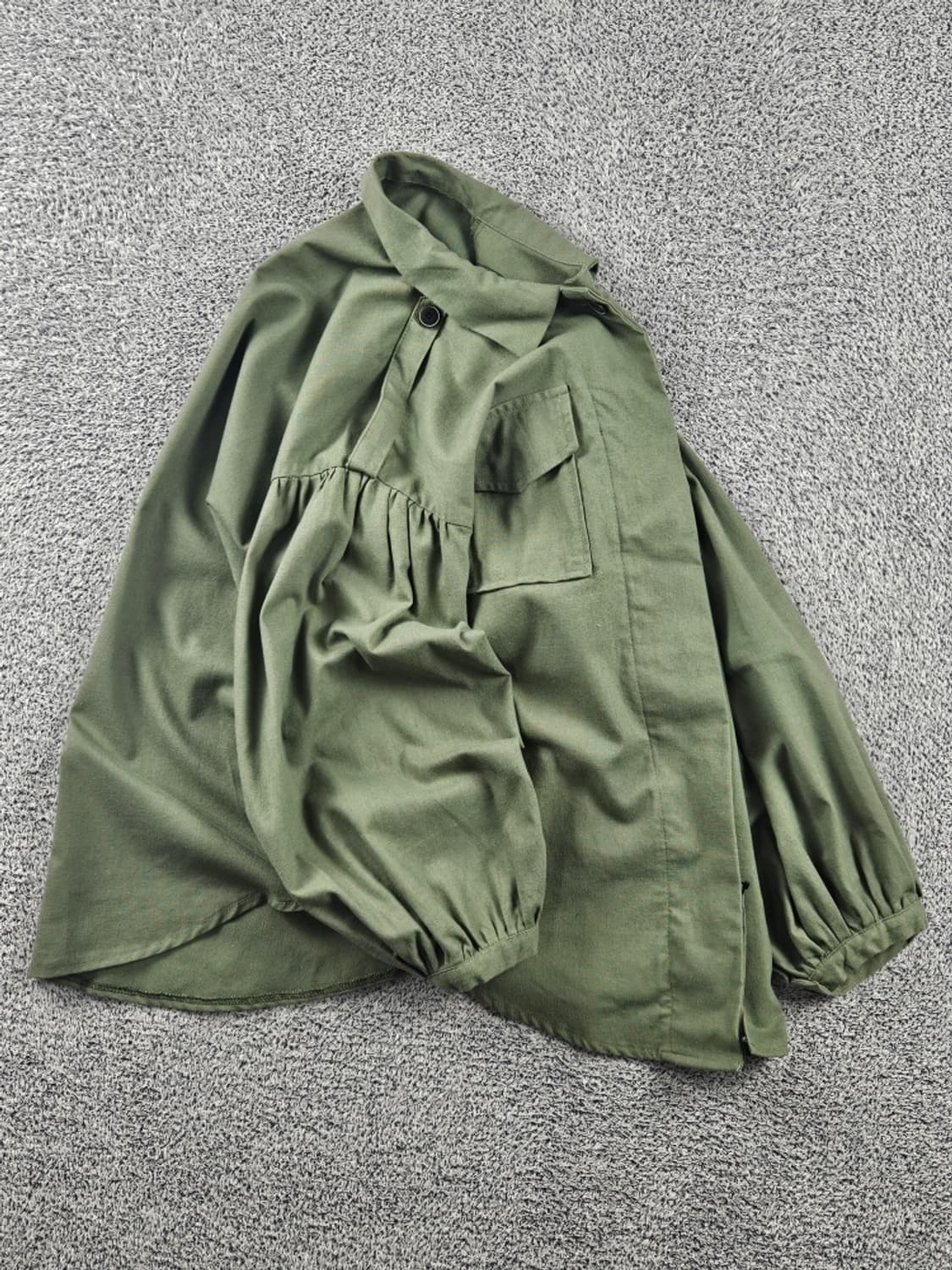 빈티지 올리브 포켓 셔링암 셔츠 ( L추정 ) / 11247 상품이미지4