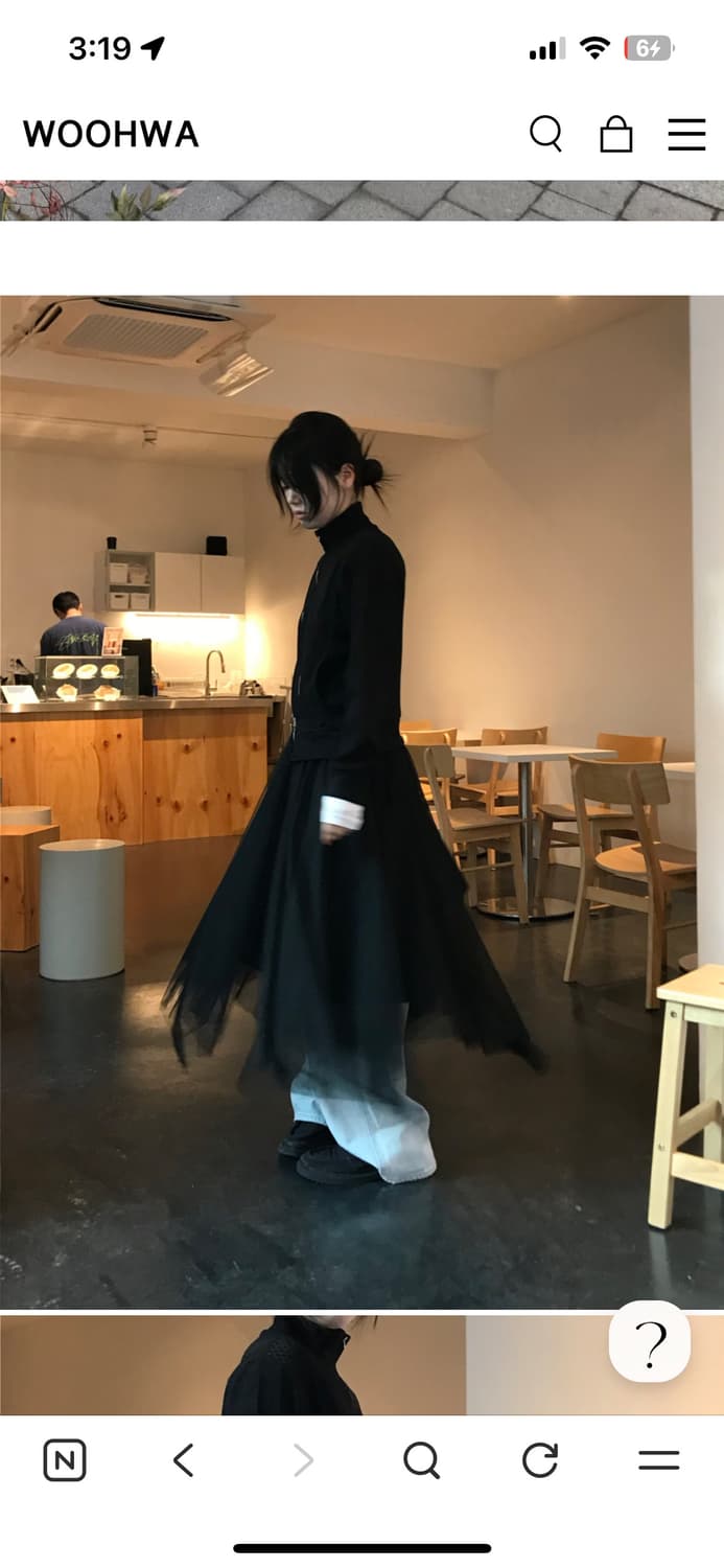 WOOHWA LIQUID LONG SK-black 상품이미지1