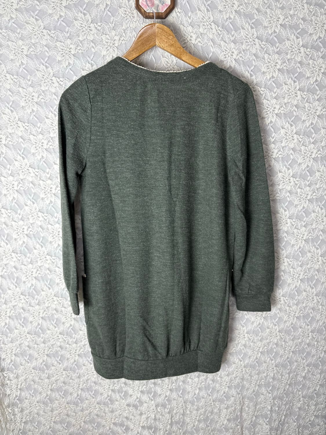 카키 크로쉐 가디건  상품이미지8