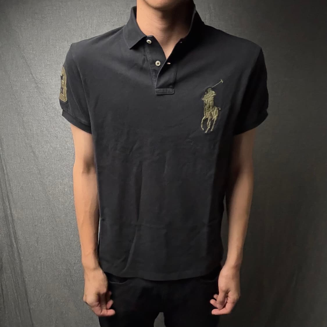 폴로 블랙/올리브 빅포니 반팔 상품이미지2