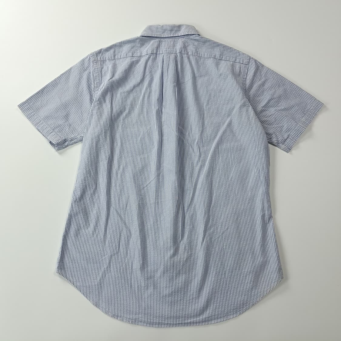 CK256 M 폴로 90s 시어서커 클래식블루 스트라이프 반팔 셔츠 남 상품이미지6