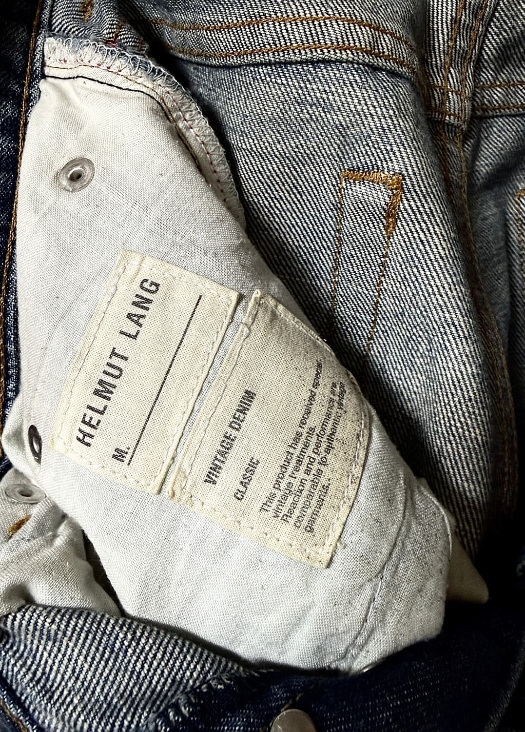 Helmut Lang 1997 BK 2Type Washed Denim 상품이미지6