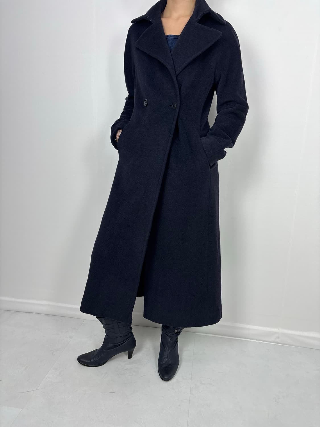 ALPACA NAVY MAXI COAT 상품이미지2