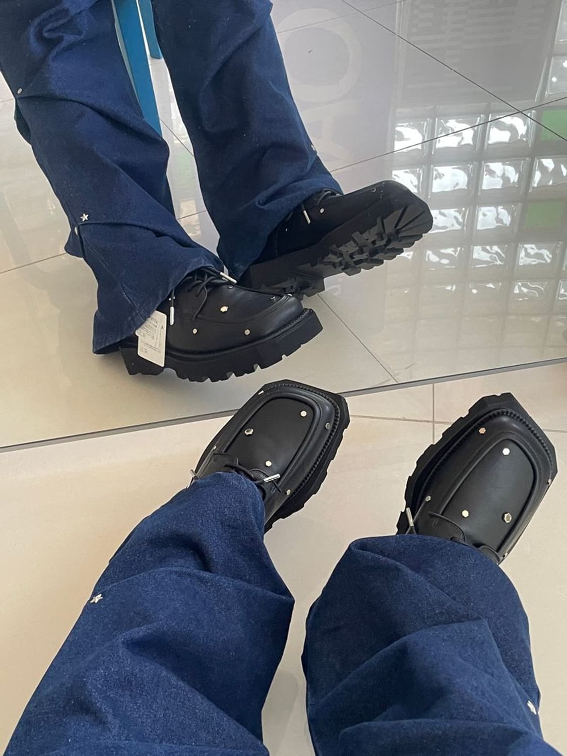 STUDS SQUARE SHOES 스터드 스퀘어 슈즈 상품이미지4