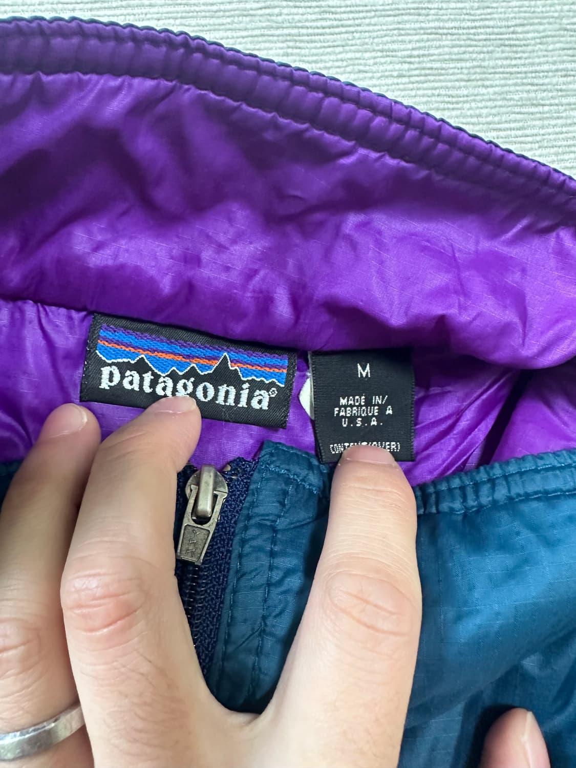 90s 파타고니아 빈티지 퍼프볼 풀오버 청록 상품이미지4